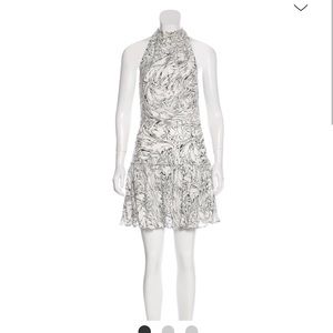 Elizabeth and James silk halter mini dress